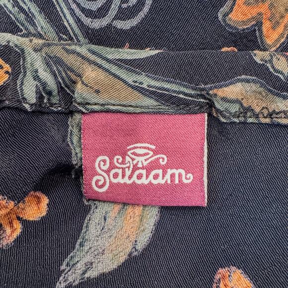 Salaam! Autumn Vibes Bold Floral Maxi Skirt w/ Elastic Waistline, Women's M/L - Picture 11 of 12